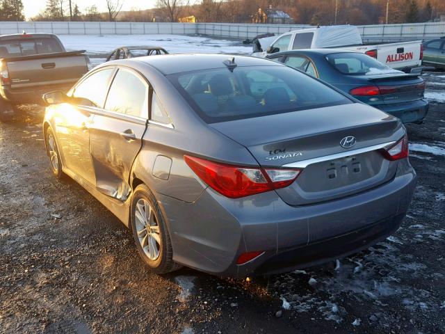 5NPEB4AC9EH819079 - 2014 HYUNDAI SONATA GLS GRAY photo 3