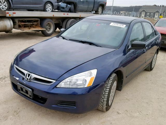 1HGCM56127A129474 - 2007 HONDA ACCORD VAL BLUE photo 2