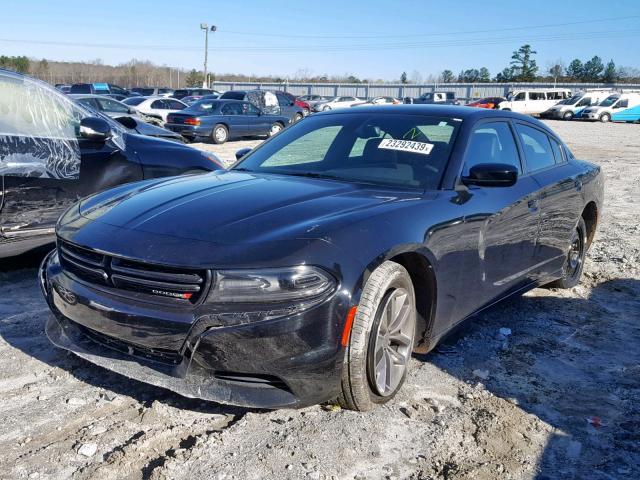 2C3CDXHG1FH857609 - 2015 DODGE CHARGER SX BLACK photo 2