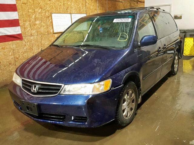 5FNRL180X3B052752 - 2003 HONDA ODYSSEY EX ლურჯი ფოტო 2