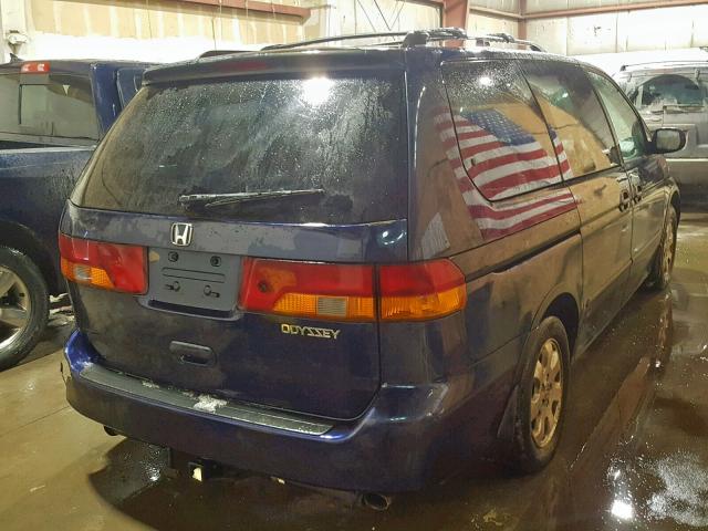 5FNRL180X3B052752 - 2003 HONDA ODYSSEY EX BLUE photo 4