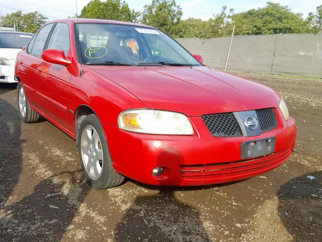 3N1CB51D06L488337 - 2006 NISSAN SENTRA 1.8 RED photo 1