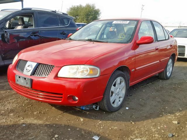 3N1CB51D06L488337 - 2006 NISSAN SENTRA 1.8 RED photo 2