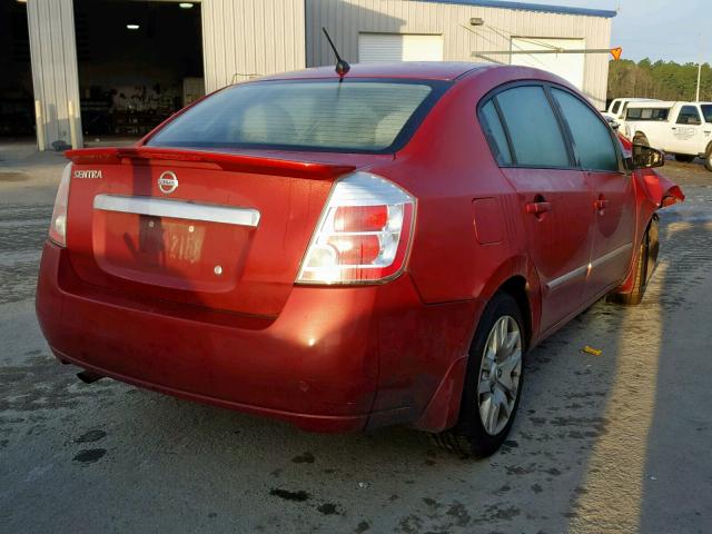 3N1AB6AP9CL672596 - 2012 NISSAN SENTRA 2.0 RED photo 4