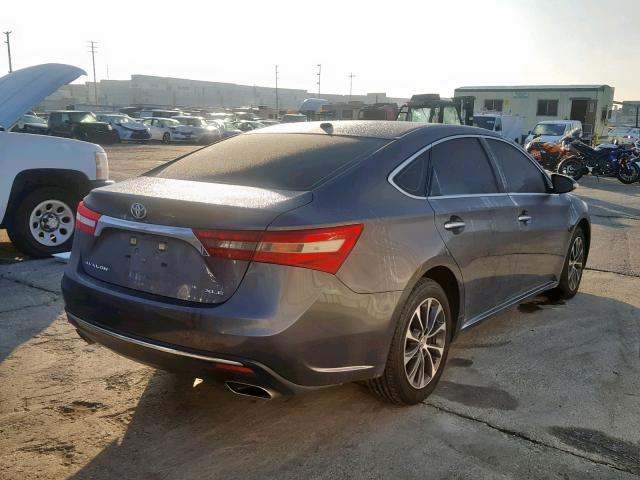 4T1BK1EB6GU199914 - 2016 TOYOTA AVALON XLE GRAY photo 4