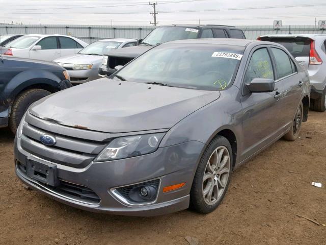 3FAHP0JA2AR266455 - 2010 FORD FUSION SEL GRAY photo 2