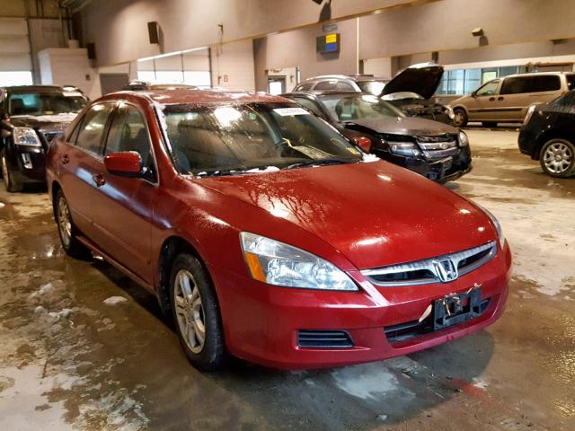 1HGCM56317A204005 - 2007 HONDA ACCORD SE Бордовый фото 1