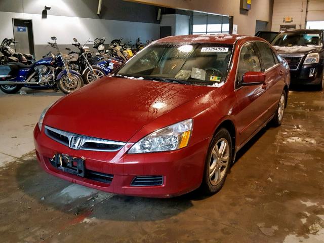 1HGCM56317A204005 - 2007 HONDA ACCORD SE Бордовый фото 2
