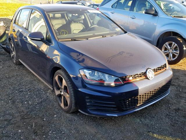 3VW447AU7HM069998 - 2017 VOLKSWAGEN GTI S/SE BLUE photo 1