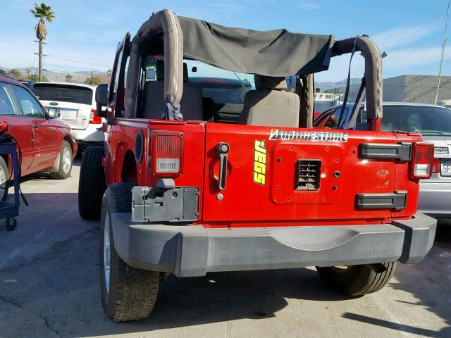 1J4FA241X8L541924 - 2008 JEEP WRANGLER X RED photo 3