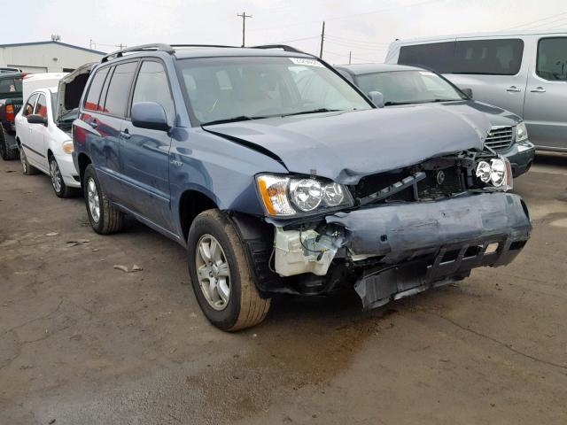 JTEHF21AX30120540 - 2003 TOYOTA HIGHLANDER BLUE photo 1