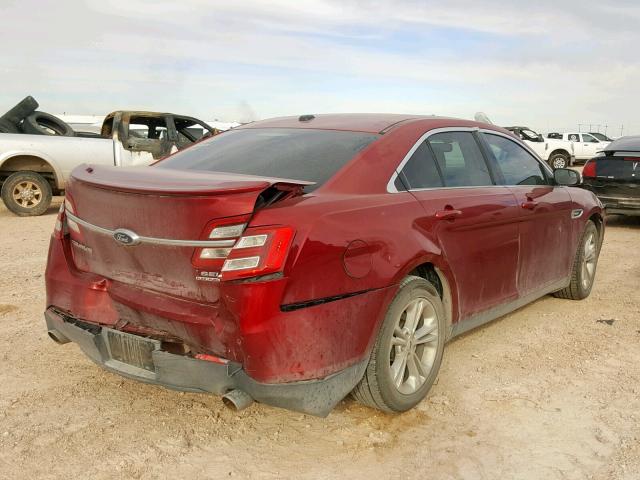 1FAHP2E82EG133968 - 2014 FORD TAURUS SEL RED photo 4