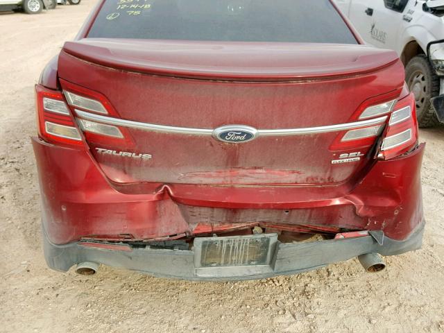 1FAHP2E82EG133968 - 2014 FORD TAURUS SEL RED photo 9