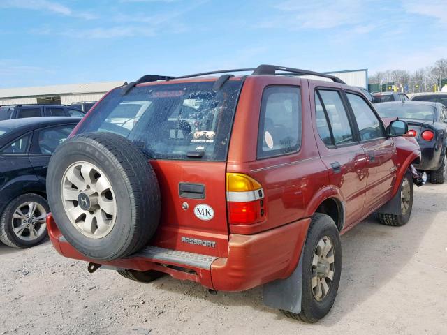 4S6CM58W6X4412467 - 1999 HONDA PASSPORT E RED photo 4