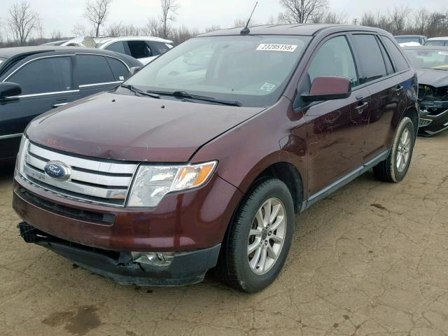 2FMDK38C79BA93022 - 2009 FORD EDGE SEL BURGUNDY photo 2