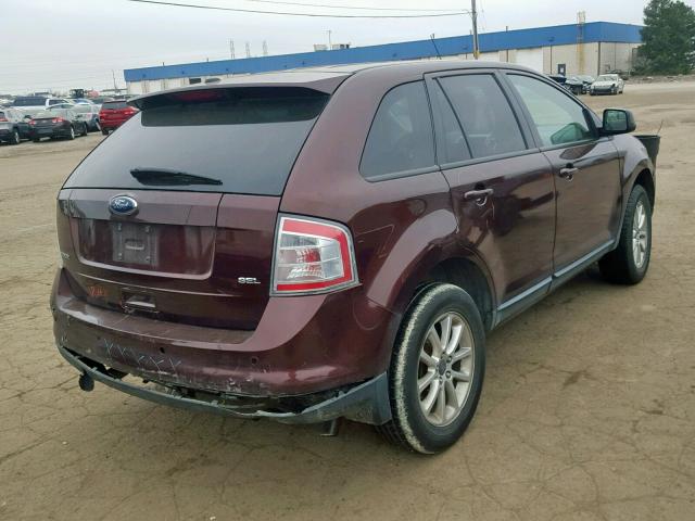 2FMDK38C79BA93022 - 2009 FORD EDGE SEL BURGUNDY photo 4