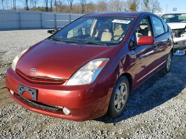 JTDKB20UX53020778 - 2005 TOYOTA PRIUS RED photo 2