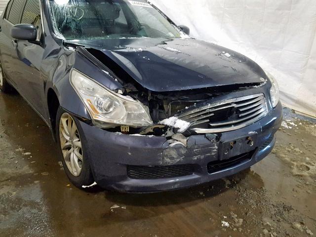 JNKBV61F18M271765 - 2008 INFINITI G35 BLUE photo 9
