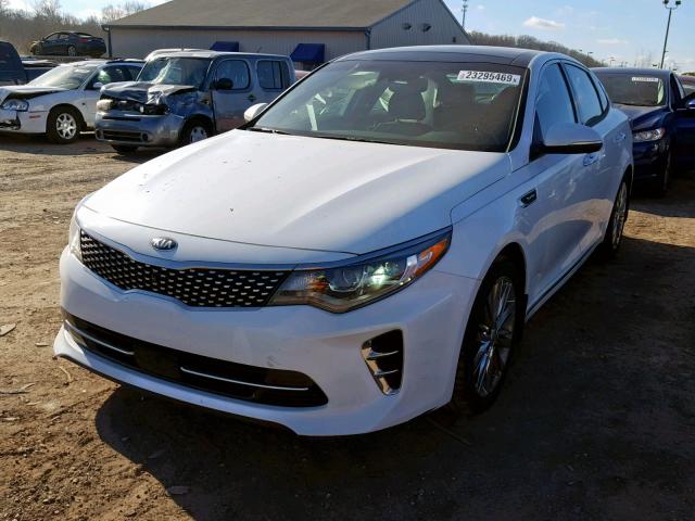 5XXGV4L27HG130758 - 2017 KIA OPTIMA SXL WHITE photo 2