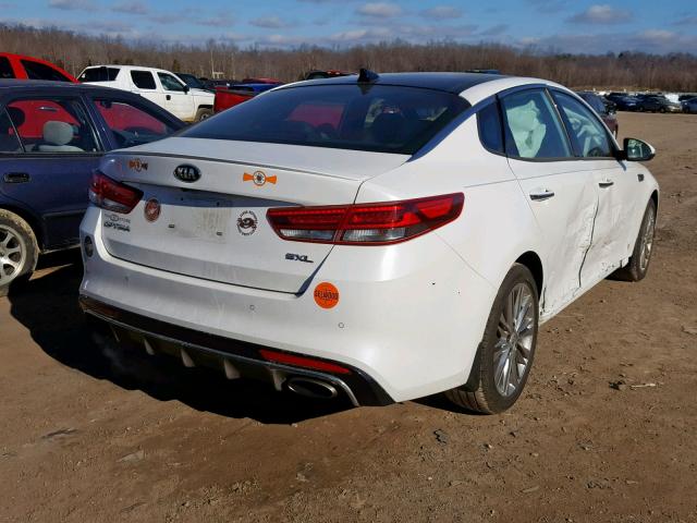 5XXGV4L27HG130758 - 2017 KIA OPTIMA SXL WHITE photo 4