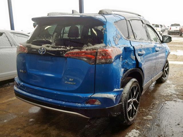 JTMJJREV4HD084662 - 2017 TOYOTA RAV4 HV SE BLUE photo 4