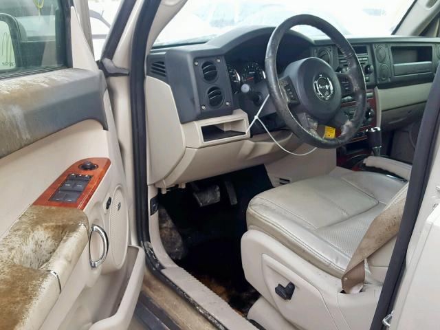 1J8HH58247C673387 - 2007 JEEP COMMANDER BEIGE photo 9