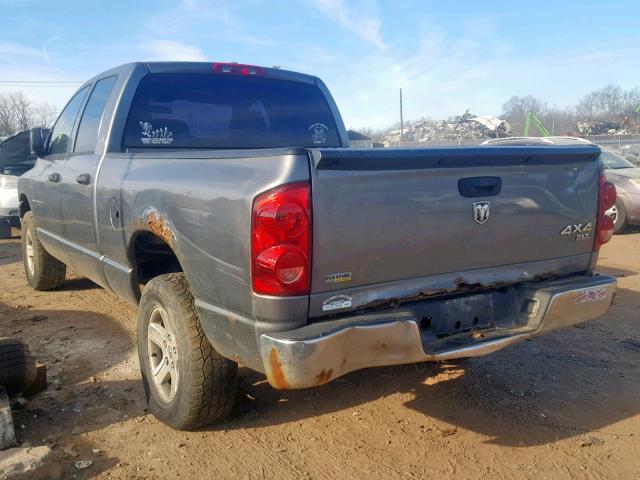 1D7HU18P07S179580 - 2007 DODGE RAM 1500 S GRAY photo 3