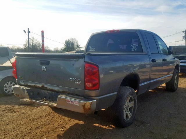 1D7HU18P07S179580 - 2007 DODGE RAM 1500 S GRAY photo 4