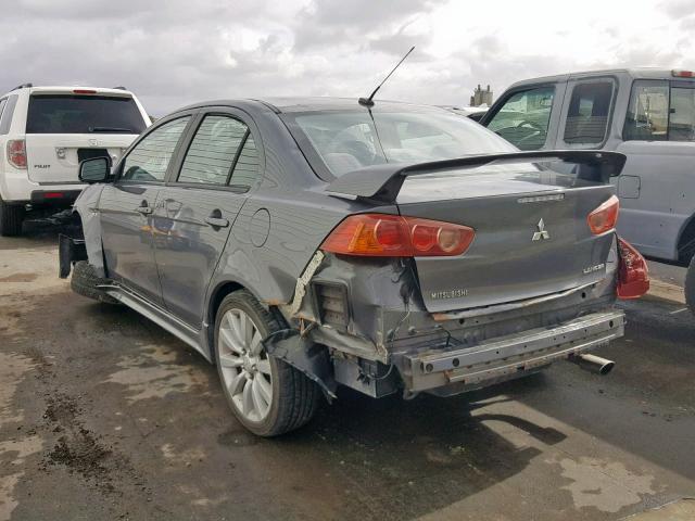 JA3AU86U48U043762 - 2008 MITSUBISHI LANCER GTS GRAY photo 3