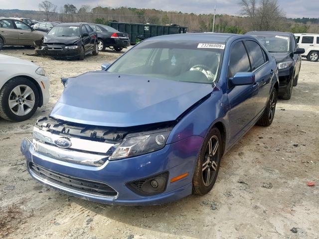 3FAHP0HA0AR405617 - 2010 FORD FUSION SE BLUE photo 2