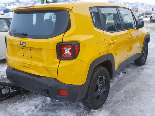 ZACCJBABXJPH12808 - 2018 JEEP RENEGADE S 黄色 照片 4