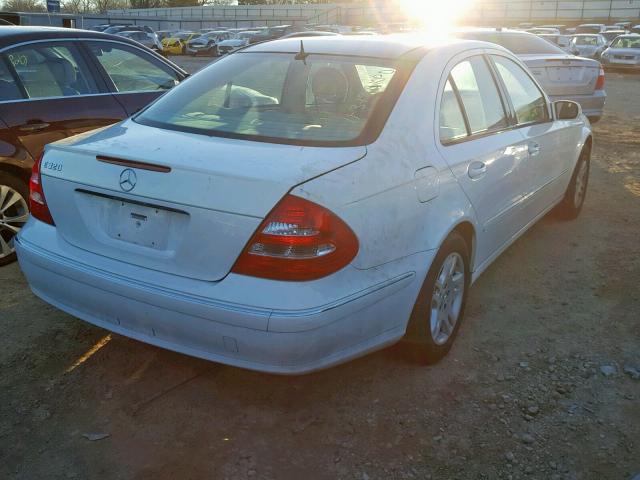 WDBUF65J24A484675 - 2004 MERCEDES-BENZ E 320 WHITE photo 4