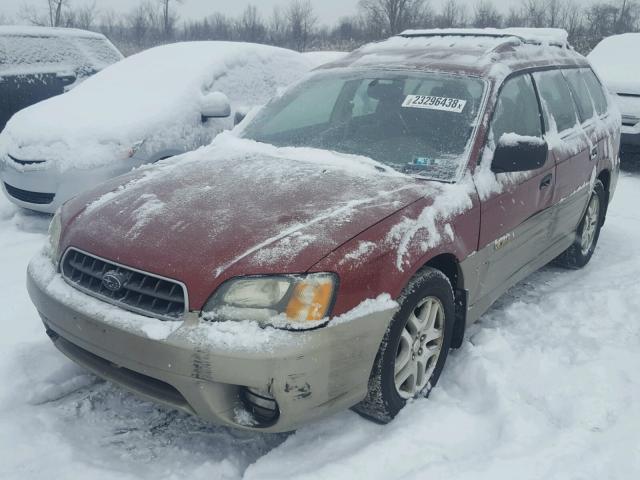 4S3BH675637609711 - 2003 SUBARU LEGACY OUT RED photo 2