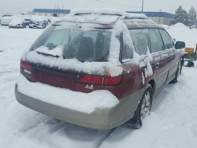 4S3BH675637609711 - 2003 SUBARU LEGACY OUT RED photo 4