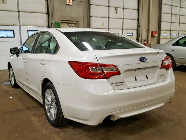 4S3BNAB62H3013005 - 2017 SUBARU LEGACY 2.5 WHITE photo 3