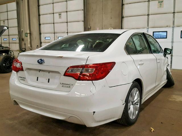 4S3BNAB62H3013005 - 2017 SUBARU LEGACY 2.5 WHITE photo 4