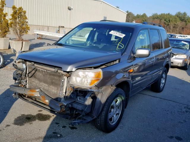 2HKYF18537H521590 - 2007 HONDA PILOT EXL GRAY photo 2