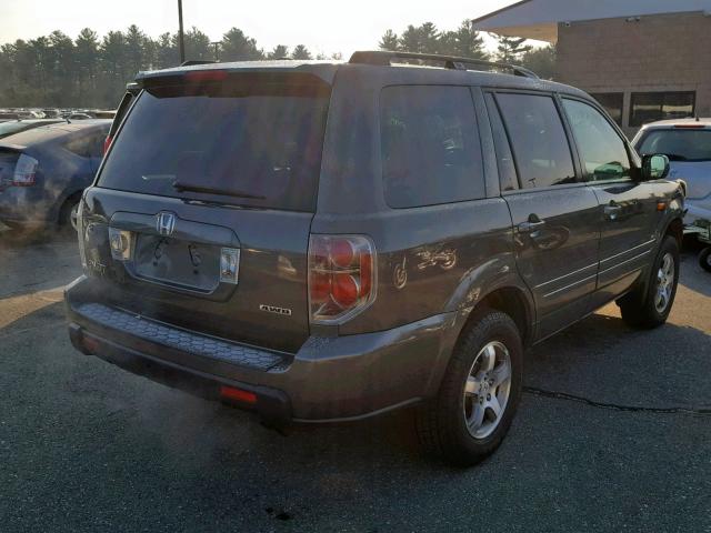 2HKYF18537H521590 - 2007 HONDA PILOT EXL GRAY photo 4