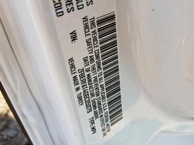 ZFBERFAT4G6C05079 - 2016 RAM PROMASTER 白色 照片 10