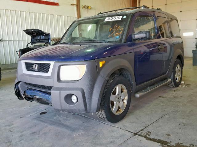 5J6YH286X4L031867 - 2004 HONDA ELEMENT EX BLUE photo 2