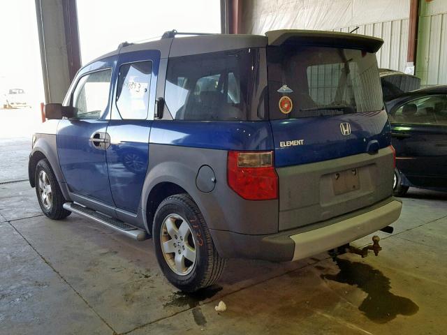 5J6YH286X4L031867 - 2004 HONDA ELEMENT EX BLUE photo 3