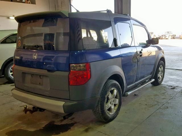 5J6YH286X4L031867 - 2004 HONDA ELEMENT EX BLUE photo 4