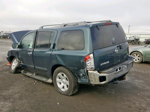 5N1AA08C77N711087 - 2007 NISSAN ARMADA SE GREEN photo 3