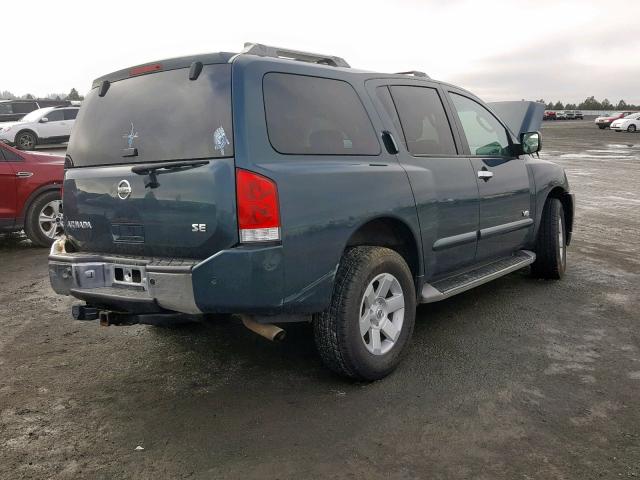 5N1AA08C77N711087 - 2007 NISSAN ARMADA SE GREEN photo 4