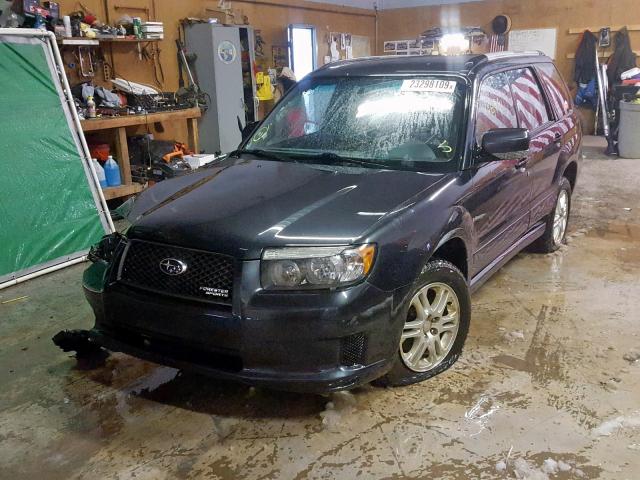 JF1SG666X8H724655 - 2008 SUBARU FORESTER S შავი ფოტო 2