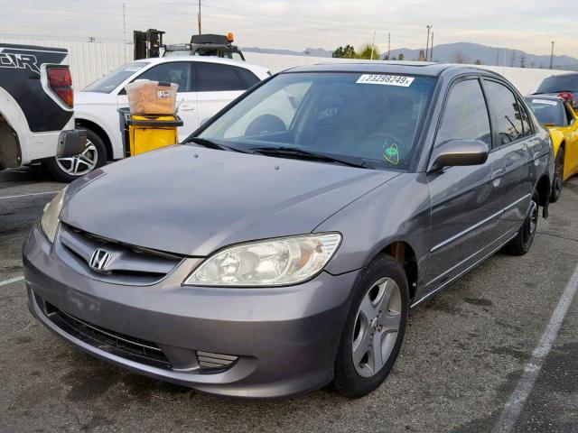 2HGES26754H534033 - 2004 HONDA CIVIC EX GRAY photo 2