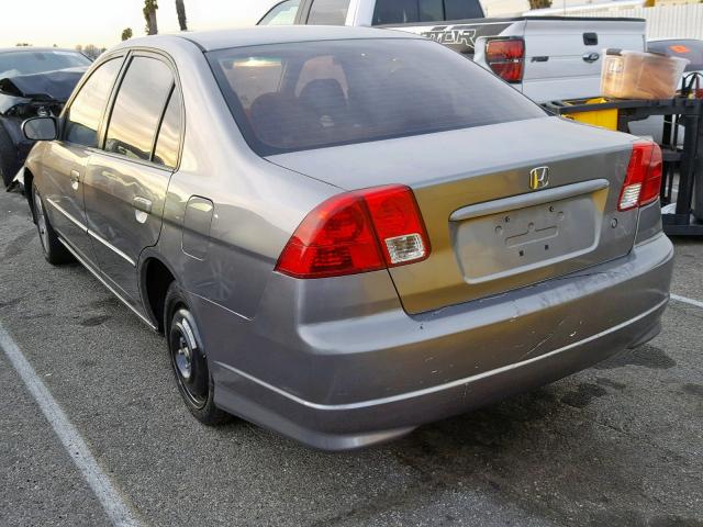 2HGES26754H534033 - 2004 HONDA CIVIC EX GRAY photo 3