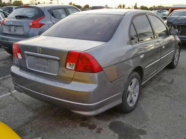 2HGES26754H534033 - 2004 HONDA CIVIC EX GRAY photo 4