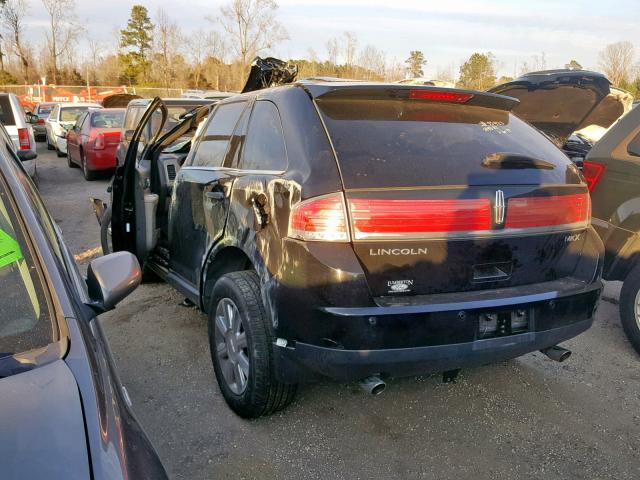 2LMDU68CX8BJ30871 - 2008 LINCOLN MKX BLACK photo 3