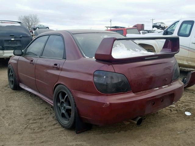 JF1GD79686G517765 - 2006 SUBARU IMPREZA WR MAROON photo 3